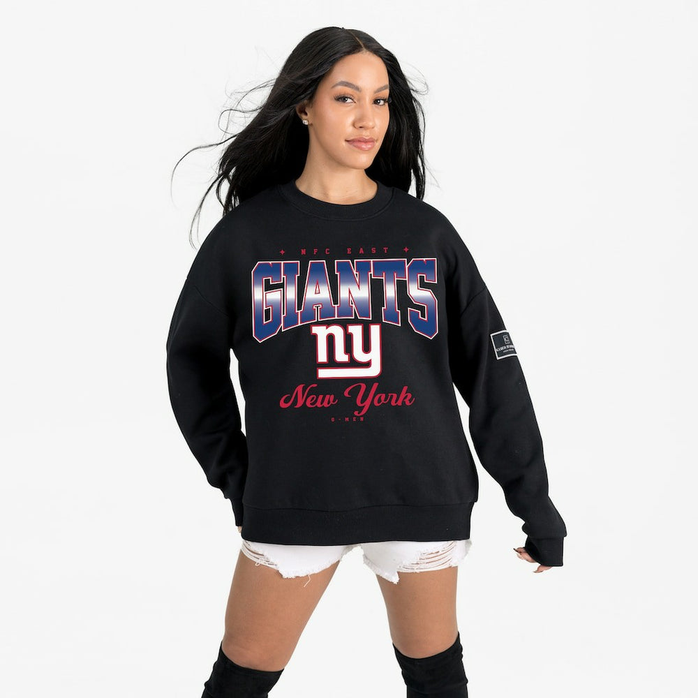New York Giants Gameday Couture Women's Powerhouse Play Premium Fleece Sweatshirt Black - NFL