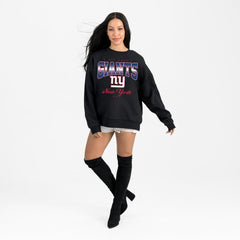 New York Giants Gameday Couture Women's Powerhouse Play Premium Fleece Sweatshirt Black - NFL