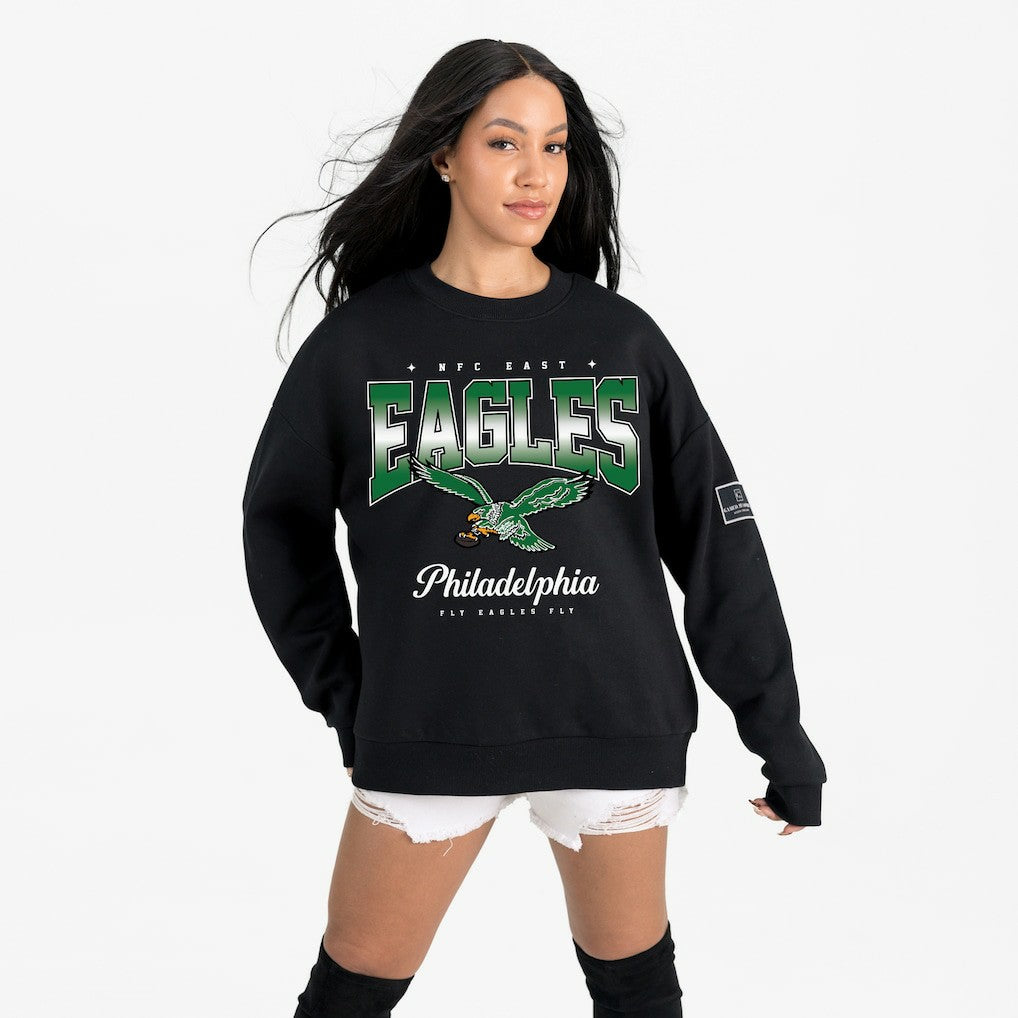 Philadelphia Eagles Gameday Couture Women's Powerhouse Play Premium Fleece Sweatshirt Black - NFL