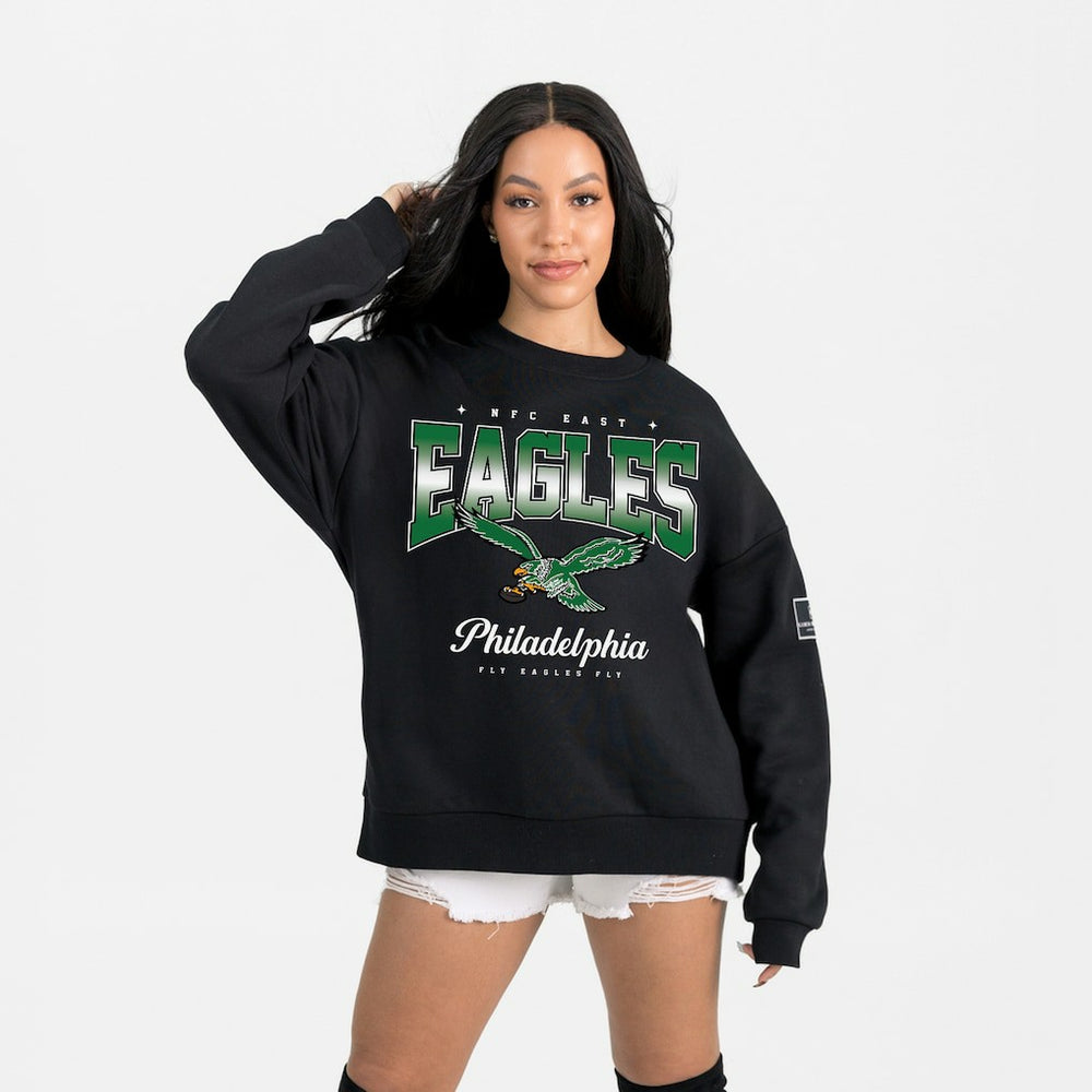 Philadelphia Eagles Gameday Couture Women's Powerhouse Play Premium Fleece Sweatshirt Black - NFL
