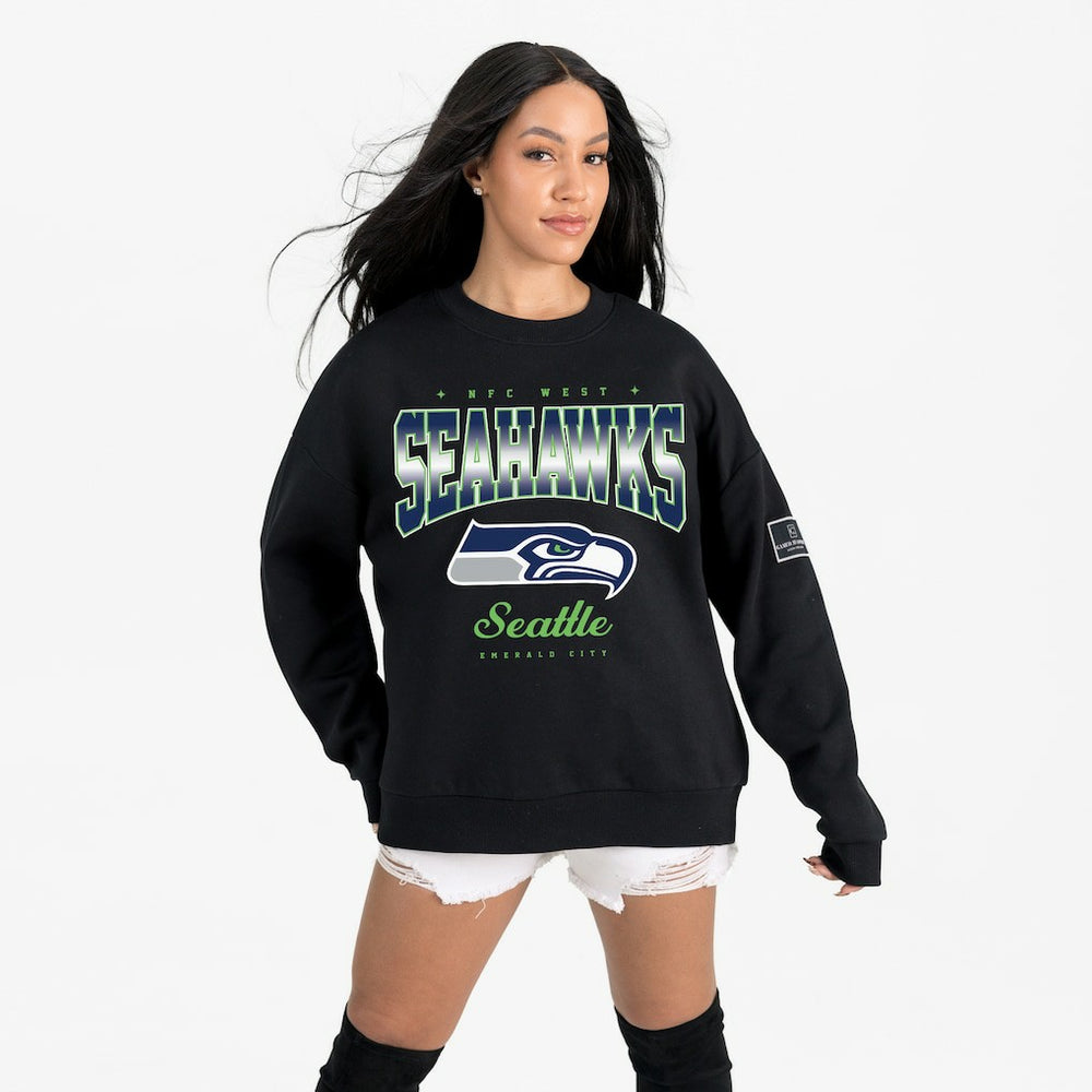 Seattle Seahawks Gameday Couture Women's Powerhouse Play Premium Fleece Sweatshirt Black - NFL