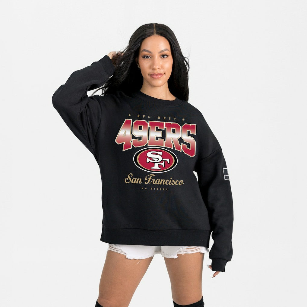 San Francisco 49ers Gameday Couture Women's Powerhouse Play Premium Fleece Sweatshirt Black - NFL