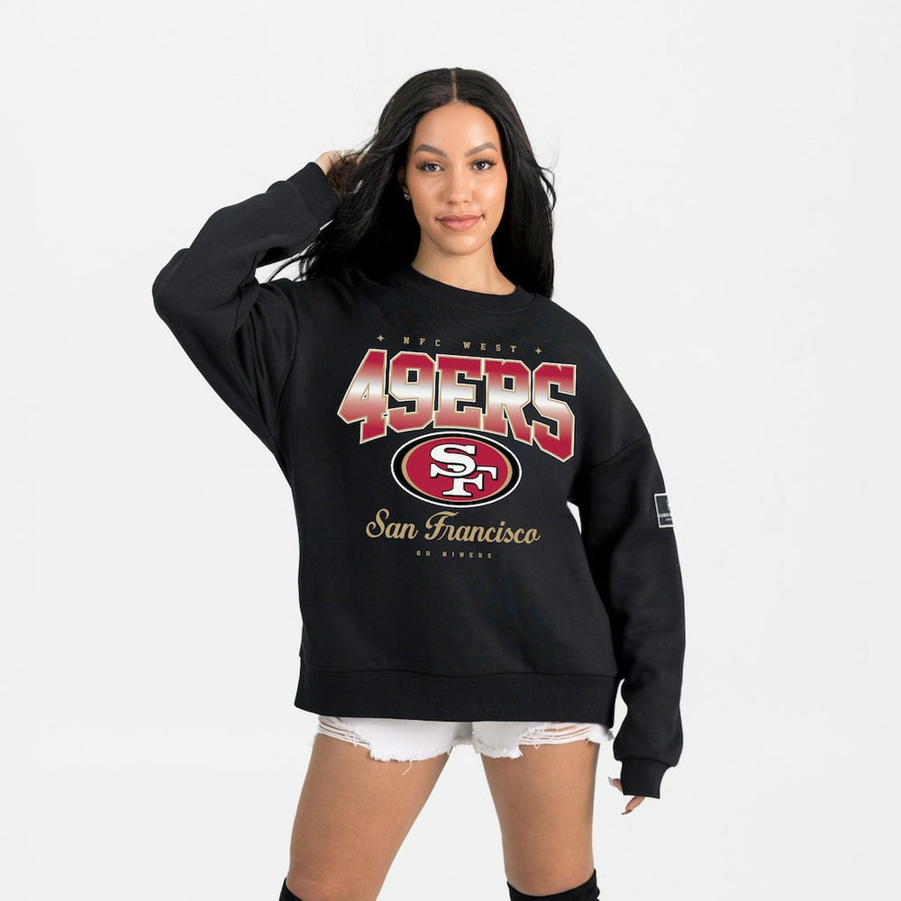 San Francisco 49ers Gameday Couture Women's Powerhouse Play Premium Fleece Sweatshirt Black - NFL