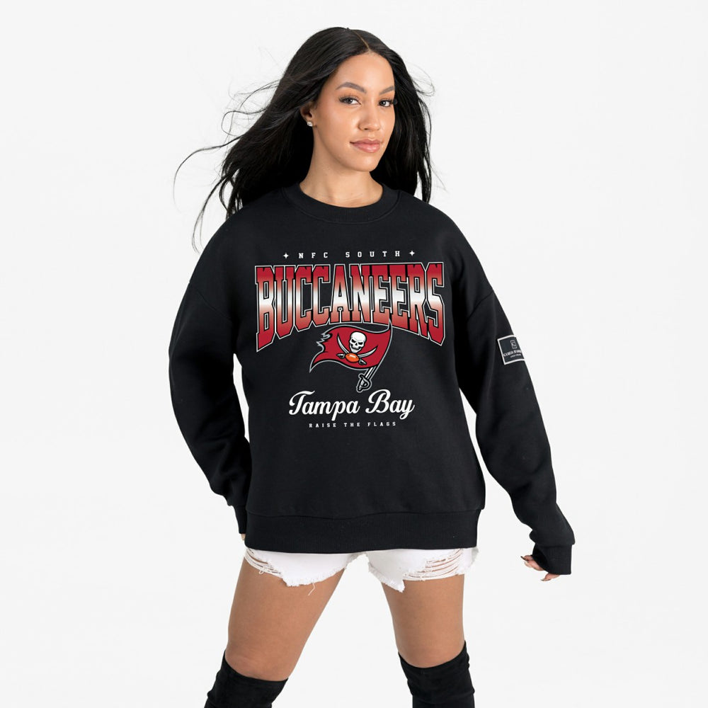 Tampa Bay Buccaneers Gameday Couture Women's Powerhouse Play Premium Fleece Sweatshirt Black - NFL