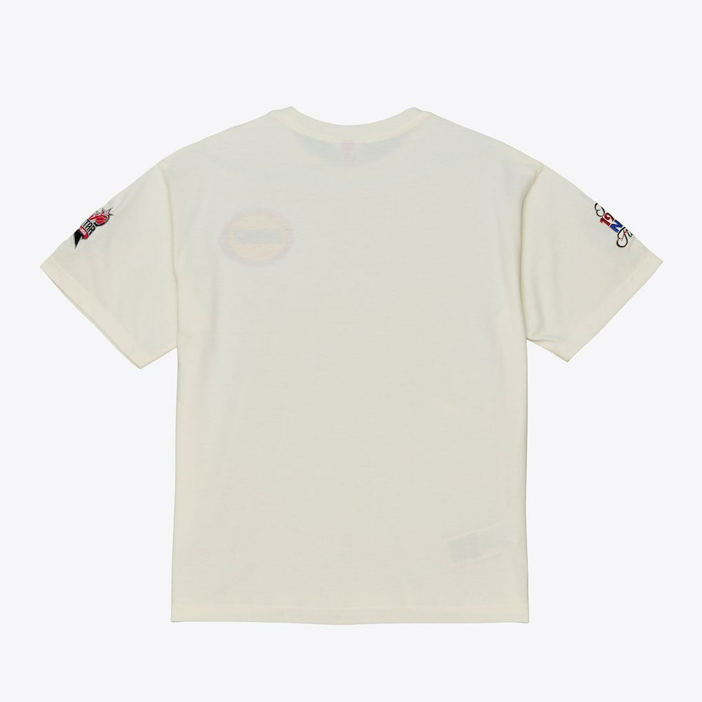 Mitchell & Ness - Houston Rockets Hardwood Classics Chainstitch Premium T-Shirt - Cream