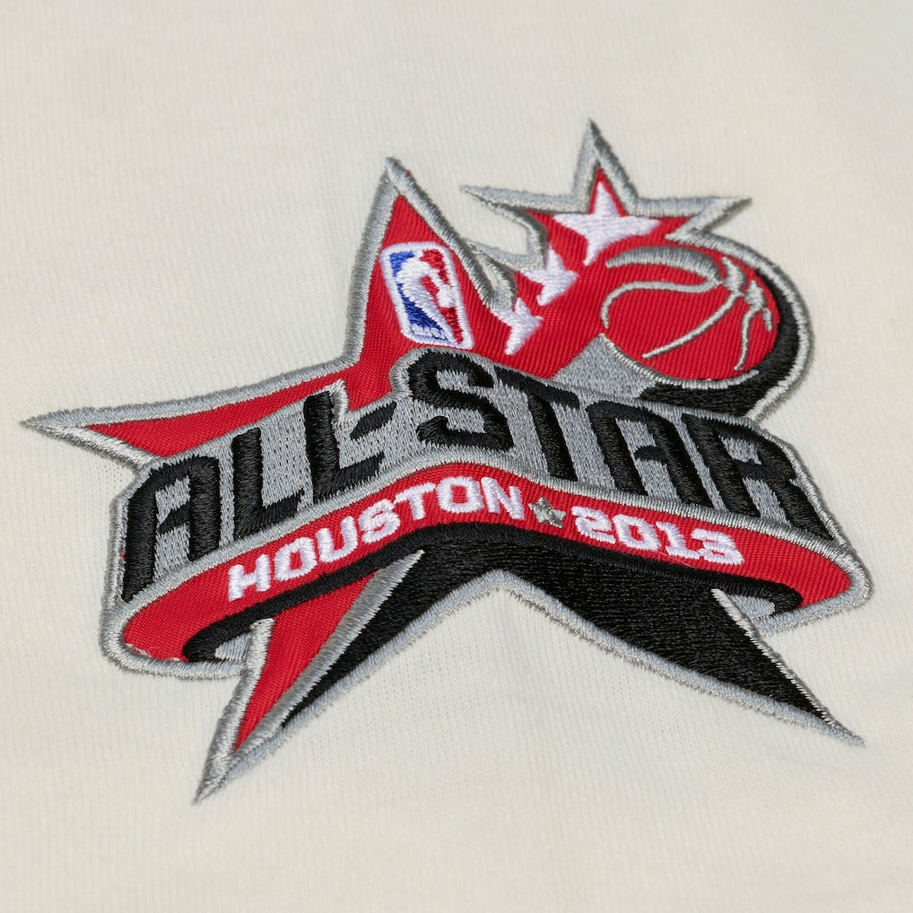 Mitchell & Ness - Houston Rockets Hardwood Classics Chainstitch Premium T-Shirt - Cream