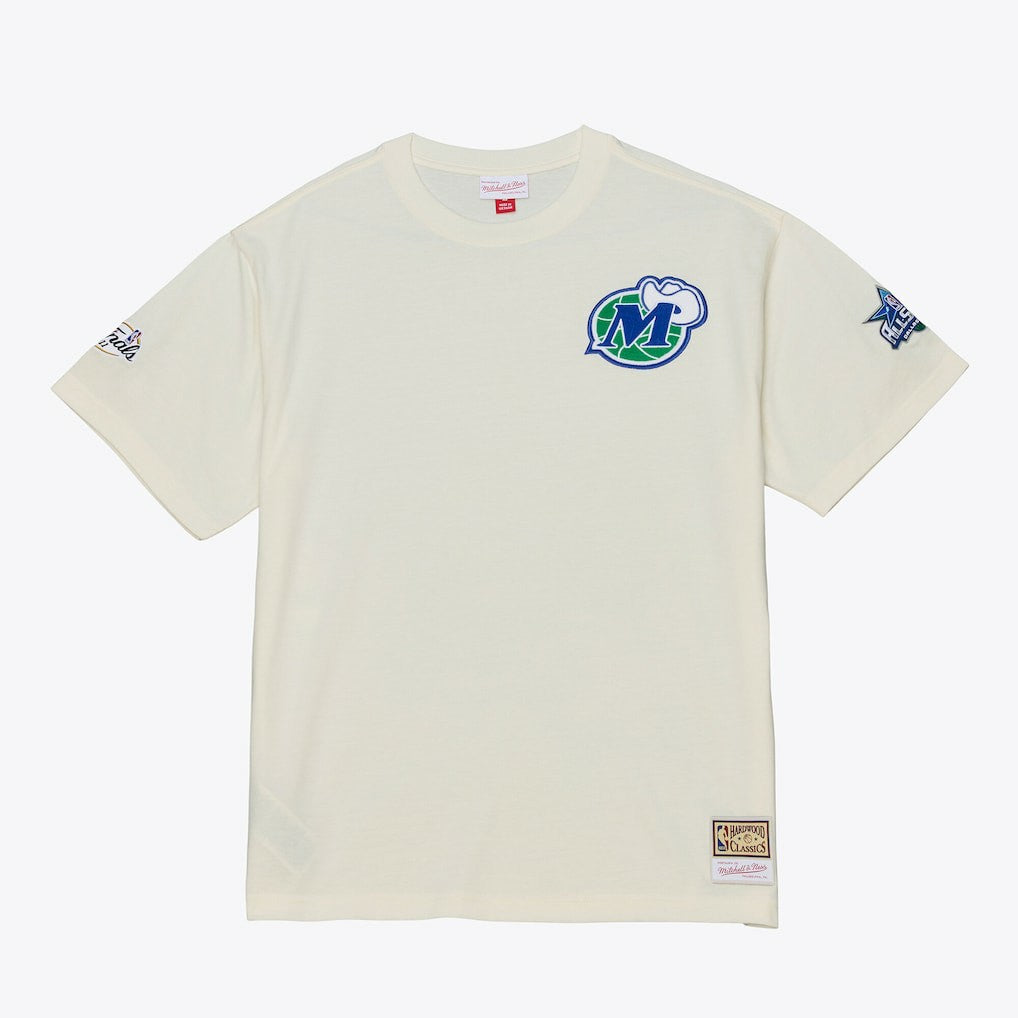 Mitchell & Ness - Dallas Mavericks Hardwood Classics Chainstitch Premium T-Shirt - Cream