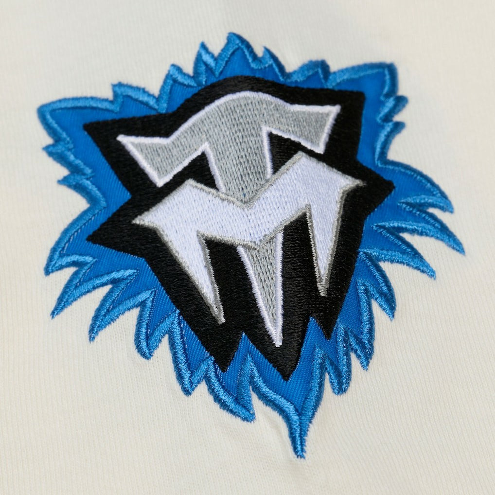 Mitchell & Ness - Minnesota Timberwolves Hardwood Classics Chainstitch Premium T-Shirt - Cream
