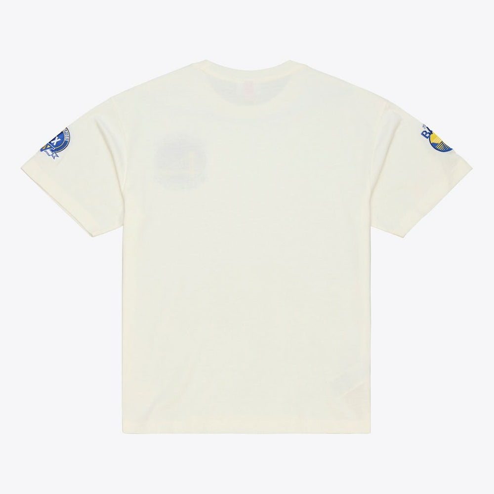 Mitchell & Ness - Golden State Warriors Hardwood Classics Chainstitch Premium T-Shirt - Cream