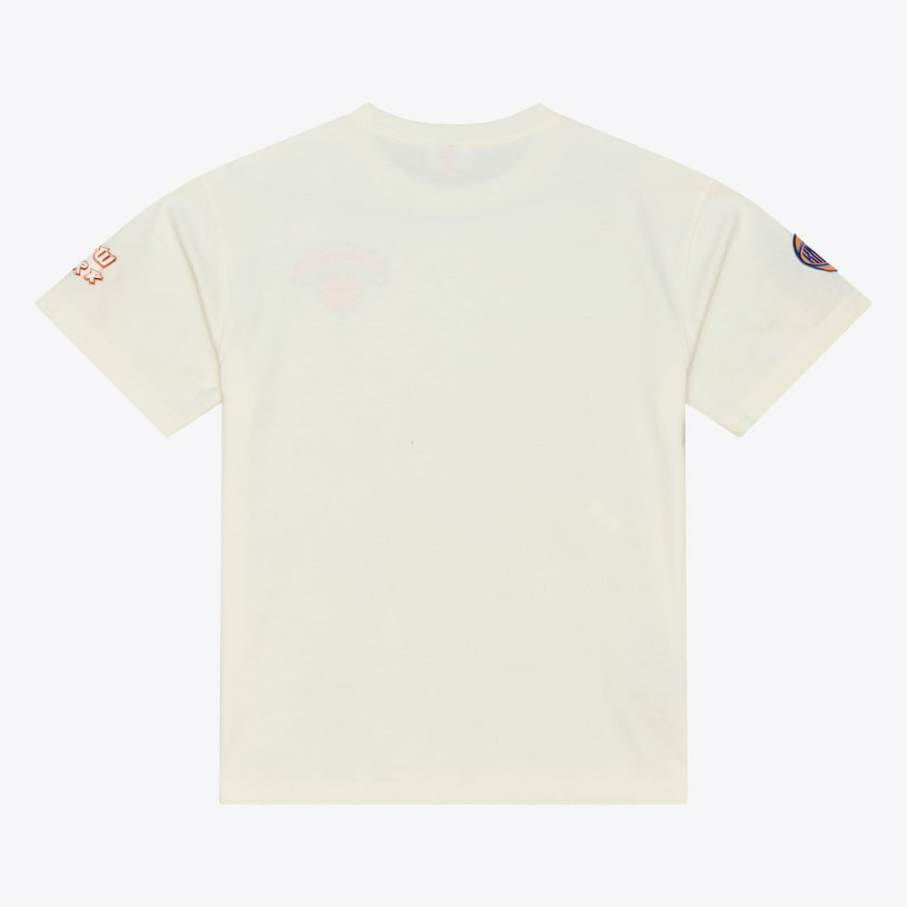 Mitchell & Ness - New York Knicks Hardwood Classics Chainstitch Premium T-Shirt - Cream