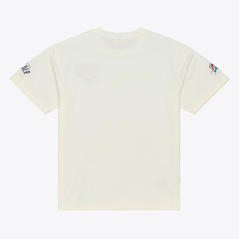Mitchell & Ness - Oklahoma City Thunder Hardwood Classics Chainstitch Premium T-Shirt - Cream