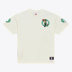 Mitchell & Ness - Boston Celtics Hardwood Classics Chainstitch Premium T-Shirt - Cream