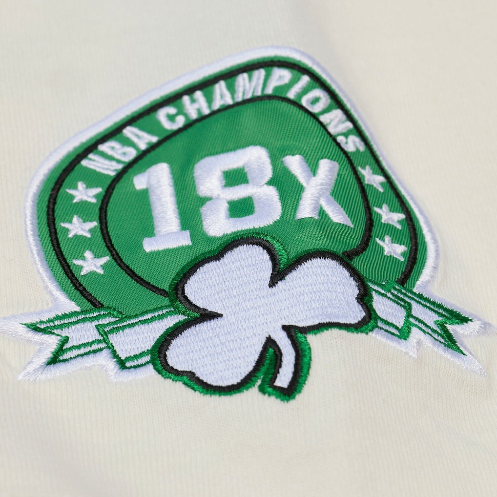 Mitchell & Ness - Boston Celtics Hardwood Classics Chainstitch Premium T-Shirt - Cream