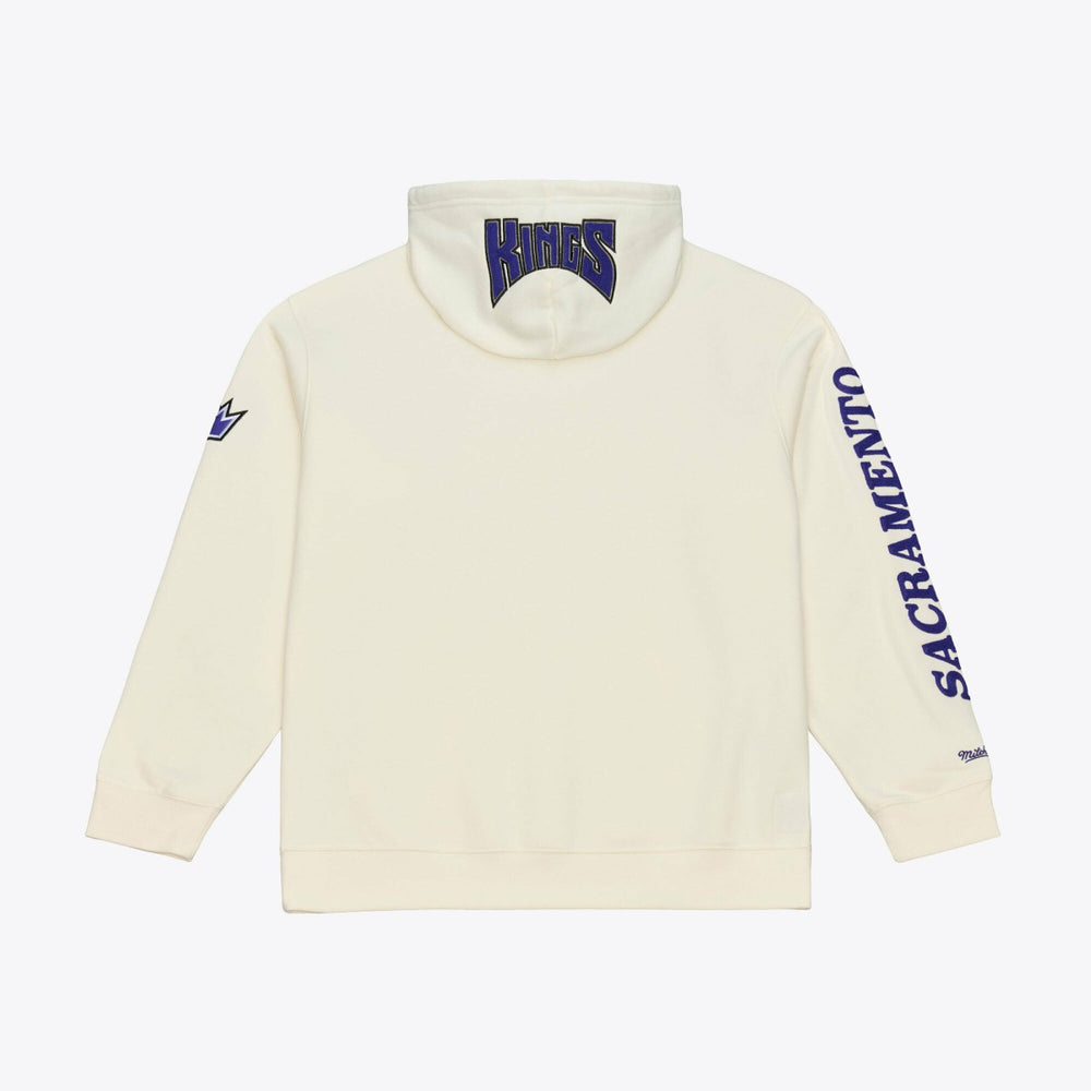 Mitchell & Ness - Sacramento Kings Hardwood Classics Chainstitch Premium Fleece Hoodie - Cream