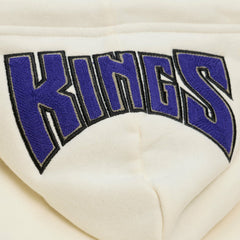 Mitchell & Ness - Sacramento Kings Hardwood Classics Chainstitch Premium Fleece Hoodie - Cream