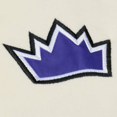 Mitchell & Ness - Sacramento Kings Hardwood Classics Chainstitch Premium Fleece Hoodie - Cream