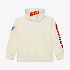 Mitchell & Ness - Houston Rockets Hardwood Classics Chainstitch Premium Fleece Hoodie - Cream