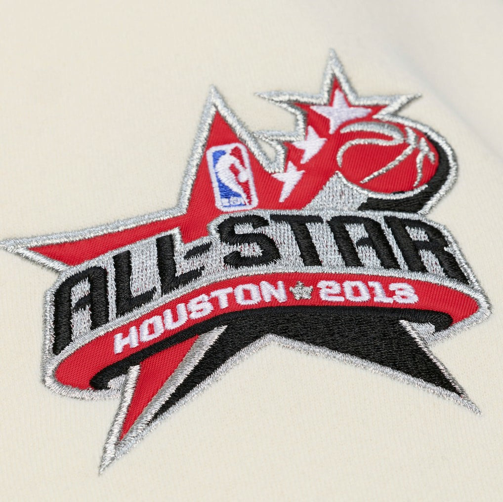 Mitchell & Ness - Houston Rockets Hardwood Classics Chainstitch Premium Fleece Hoodie - Cream