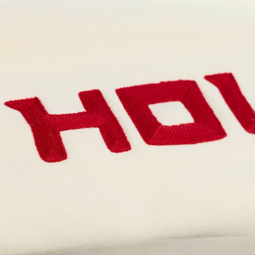 Mitchell & Ness - Houston Rockets Hardwood Classics Chainstitch Premium Fleece Hoodie - Cream