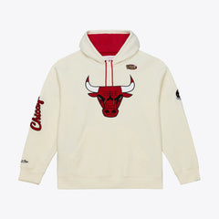 Mitchell & Ness - Chicago Bulls Hardwood Classics Chainstitch Premium Fleece Hoodie - Cream