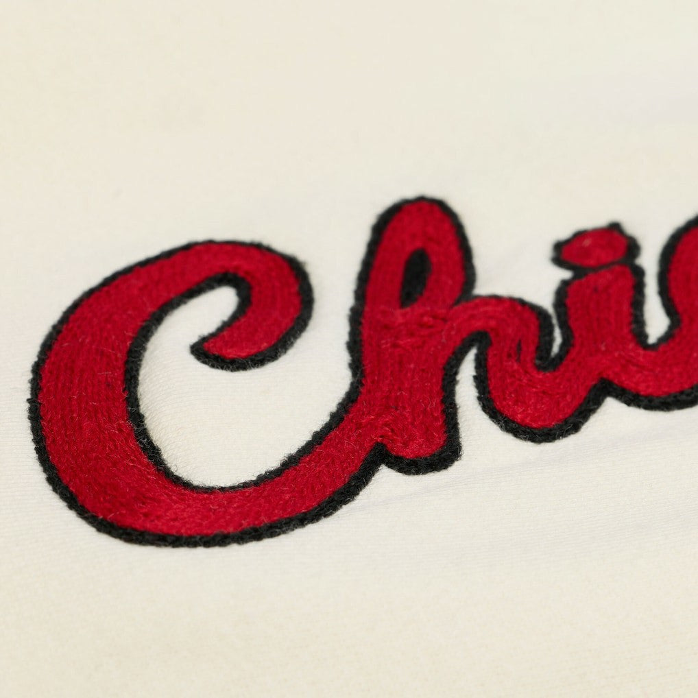 Mitchell & Ness - Chicago Bulls Hardwood Classics Chainstitch Premium Fleece Hoodie - Cream