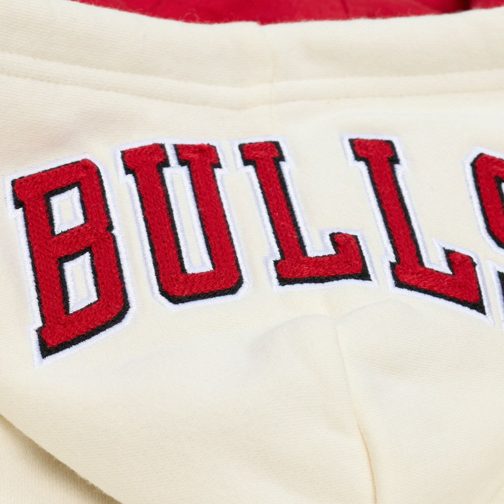 Mitchell & Ness - Chicago Bulls Hardwood Classics Chainstitch Premium Fleece Hoodie - Cream