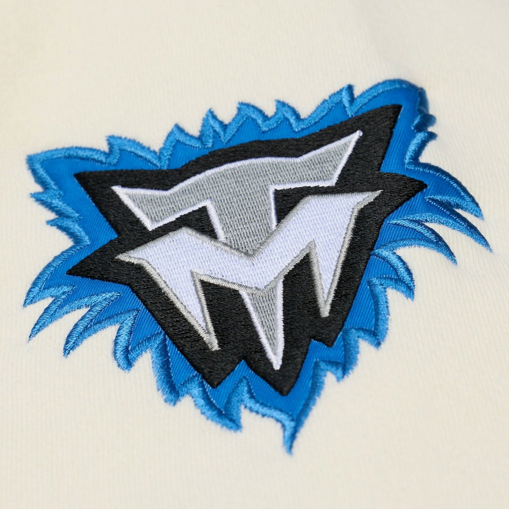 Mitchell & Ness - Minnesota Timberwolves Hardwood Classics Chainstitch Premium Fleece Hoodie - Cream