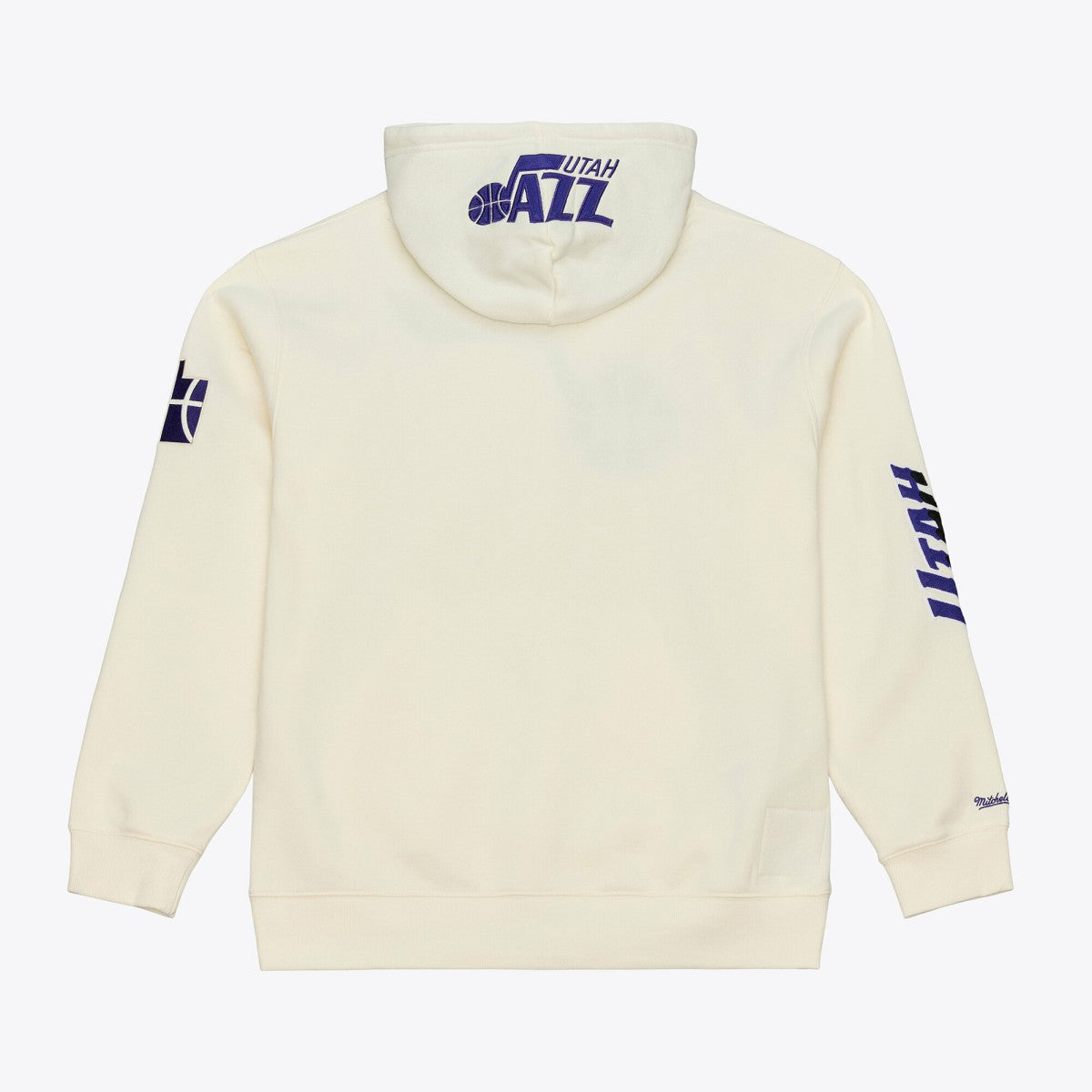Mitchell & Ness - Utah Jazz Hardwood Classics Chainstitch Premium Fleece Hoodie - Cream