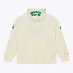 Mitchell & Ness - Boston Celtics Hardwood Classics Chainstitch Premium Fleece Hoodie - Cream