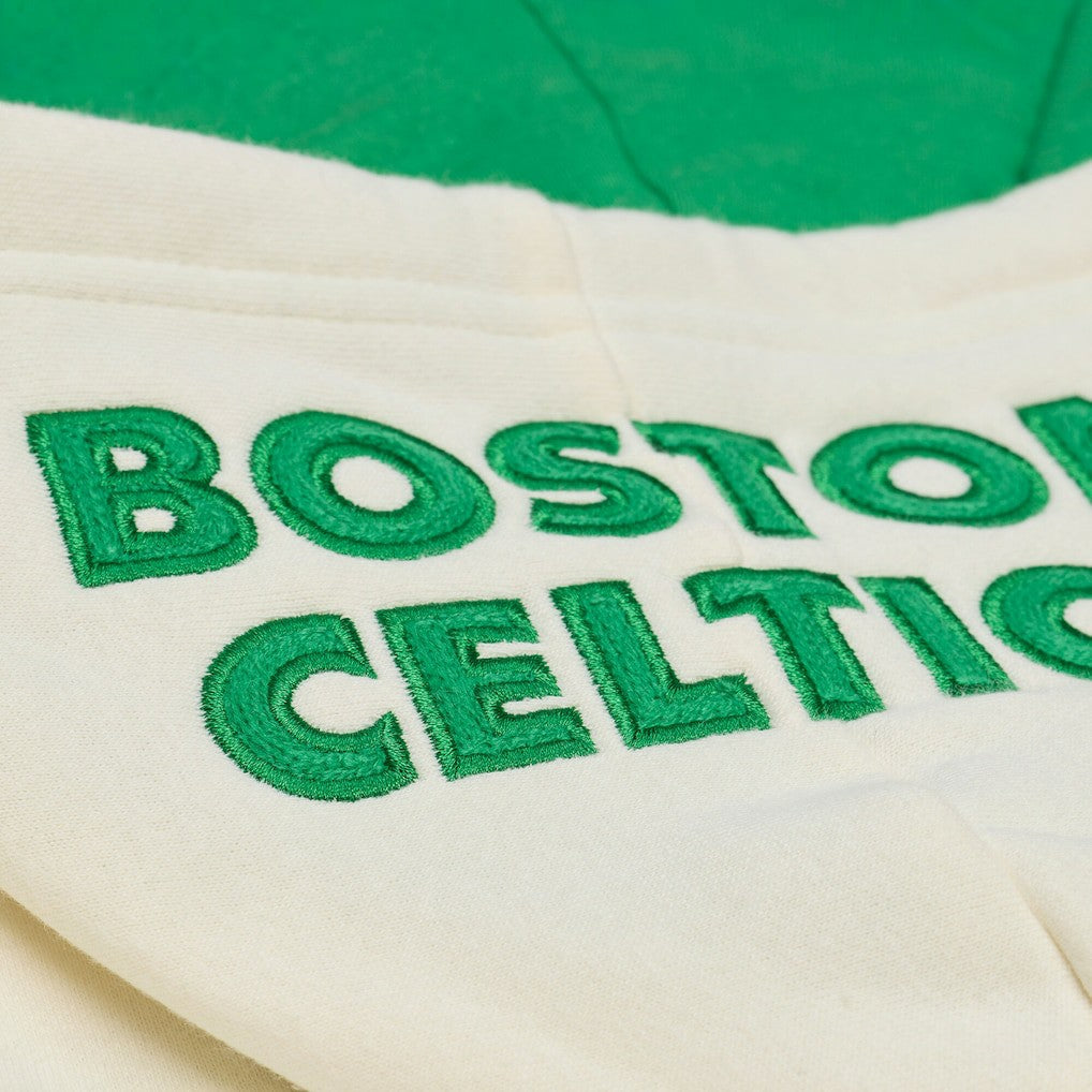 Mitchell & Ness - Boston Celtics Hardwood Classics Chainstitch Premium Fleece Hoodie - Cream