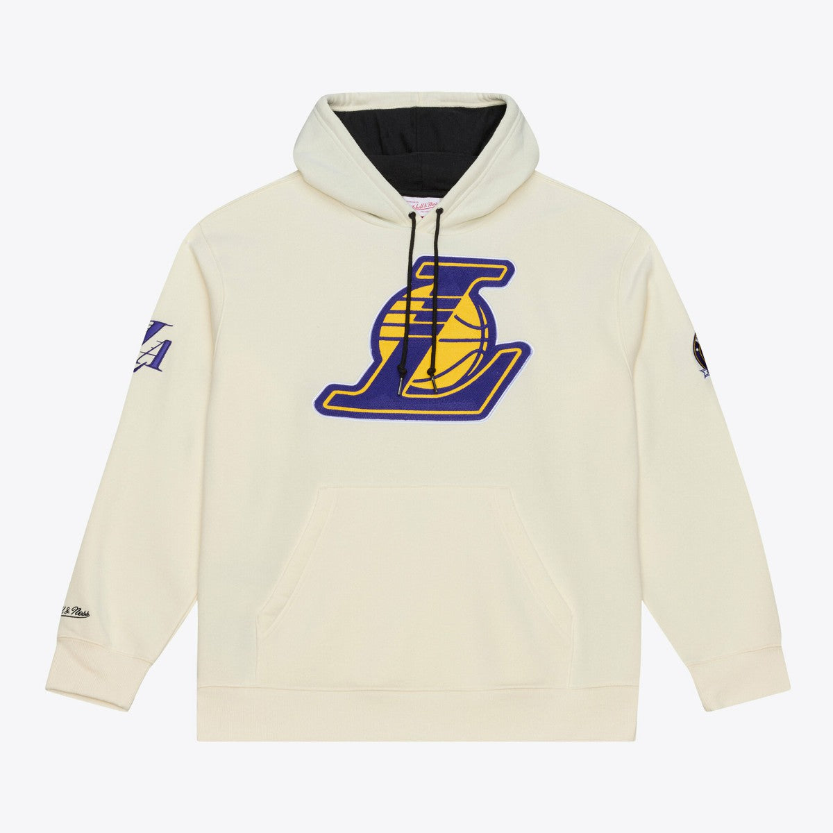 Mitchell & Ness - Los Angeles Lakers Hardwood Classics Chainstitch Premium Fleece Hoodie - Cream