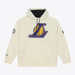 Mitchell & Ness - Los Angeles Lakers Hardwood Classics Chainstitch Premium Fleece Hoodie - Cream