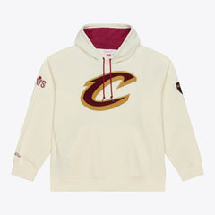 Mitchell & Ness - Cleveland Cavaliers Hardwood Classics Chainstitch Premium Fleece Hoodie - Cream