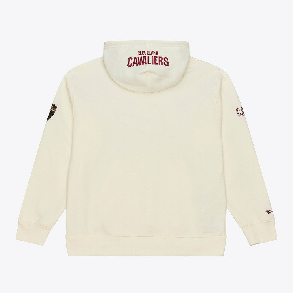 Mitchell & Ness - Cleveland Cavaliers Hardwood Classics Chainstitch Premium Fleece Hoodie - Cream
