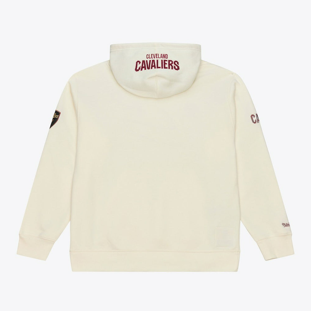 Mitchell & Ness - Cleveland Cavaliers Hardwood Classics Chainstitch Premium Fleece Hoodie - Cream