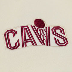 Mitchell & Ness - Cleveland Cavaliers Hardwood Classics Chainstitch Premium Fleece Hoodie - Cream