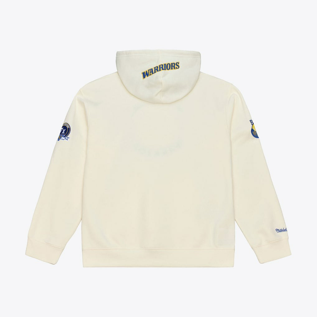 Mitchell & Ness - Golden State Warriors Hardwood Classics Chainstitch Premium Fleece Hoodie - Cream