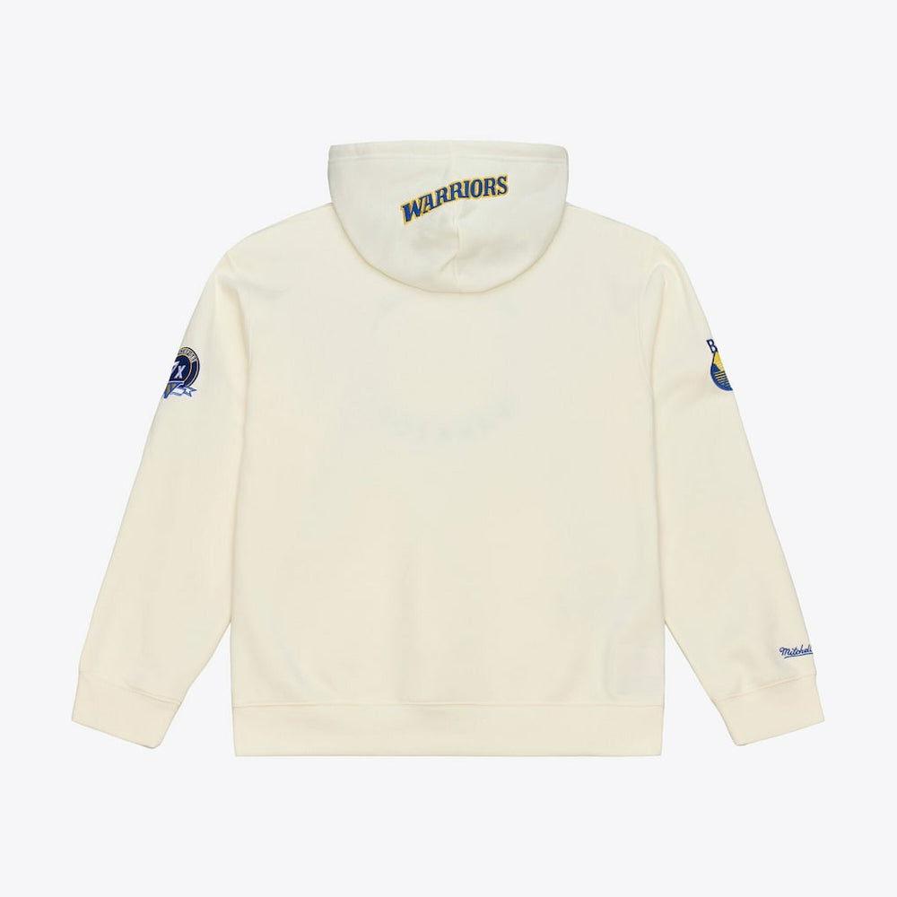 Mitchell & Ness - Golden State Warriors Hardwood Classics Chainstitch Premium Fleece Hoodie - Cream
