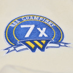 Mitchell & Ness - Golden State Warriors Hardwood Classics Chainstitch Premium Fleece Hoodie - Cream