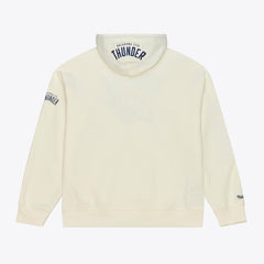 Mitchell & Ness - Oklahoma City Thunder Hardwood Classics Chainstitch Premium Fleece Hoodie - Cream