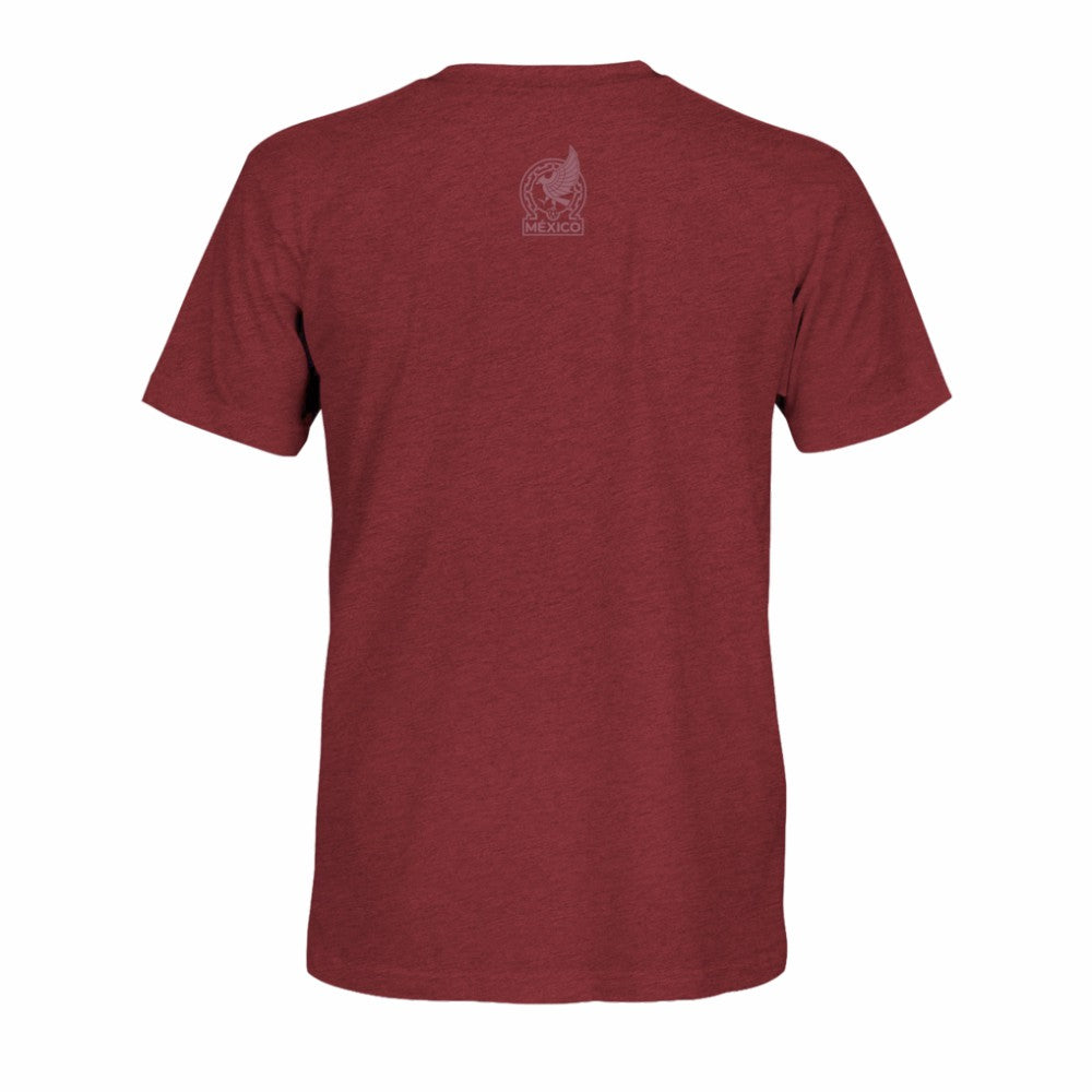Mexico National Team 1863FC Athletic Wordmark Vintage Tri-Blend T-Shirts - Maroon