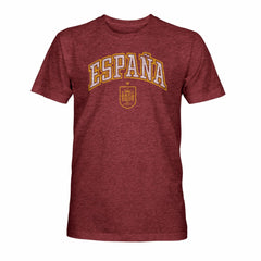 Spain National Team 1863FC Athletic Wordmark Vintage Tri-Blend T-Shirts - Maroon
