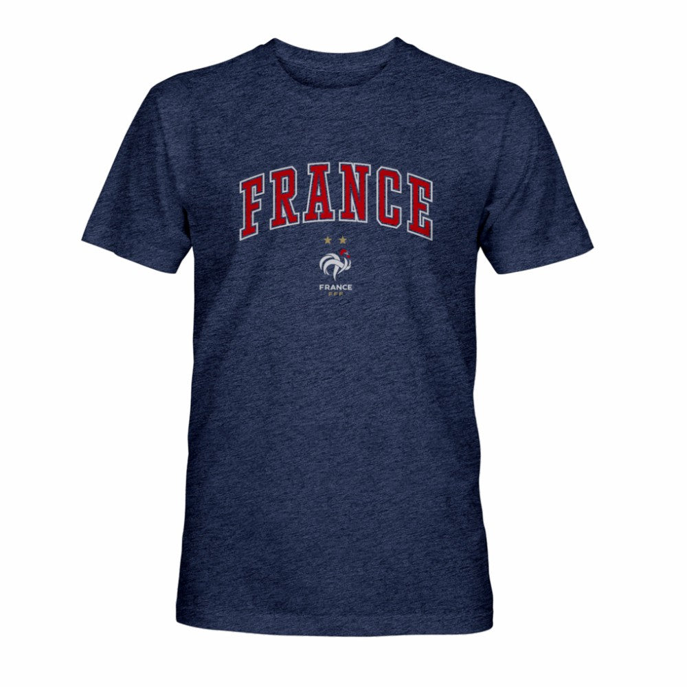 France National Team 1863FC Athletic Wordmark Vintage Tri-Blend T-Shirts - Navy