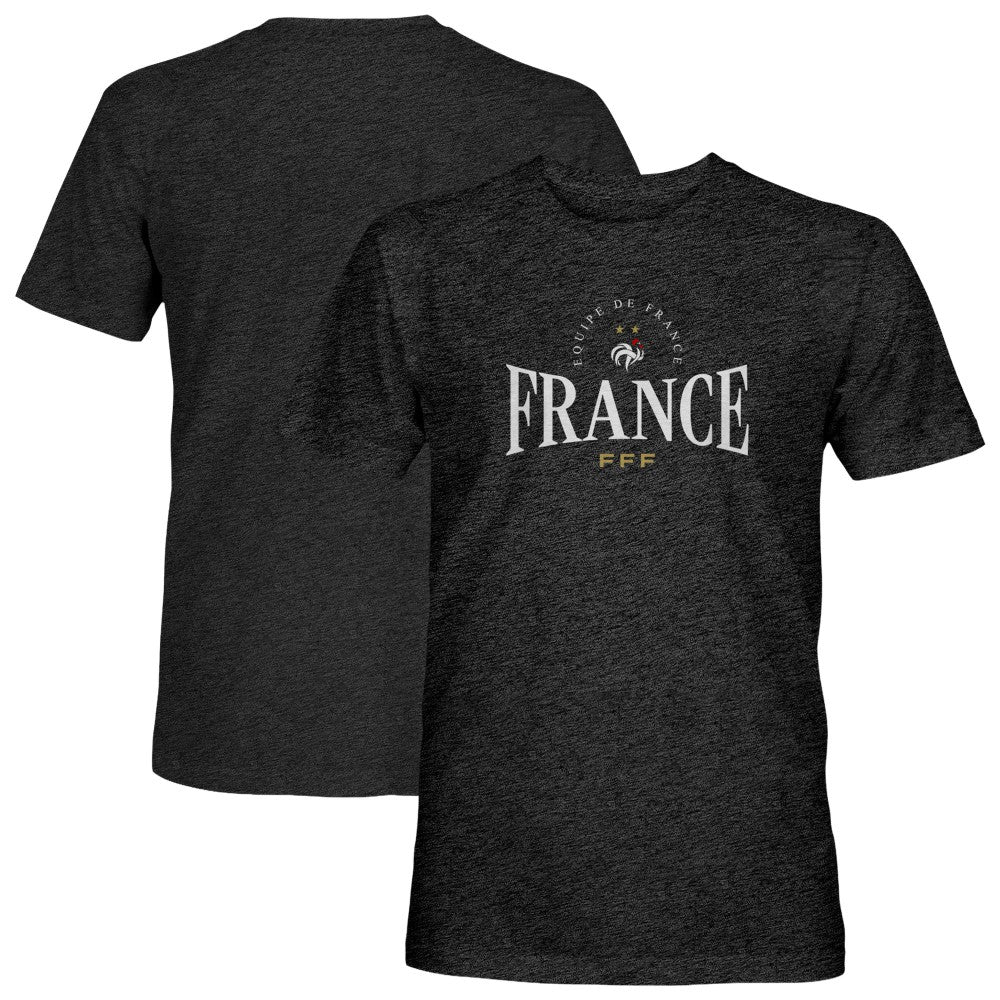 France National Team 1863FC Athletic Wordmark Vintage Tri-Blend T-Shirts - Black