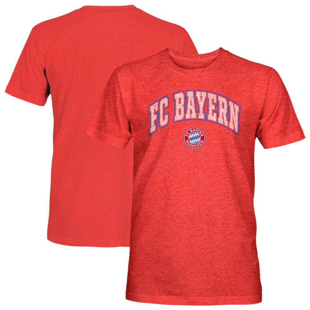 Bayern Munich 1863FC Athletic Wordmark Vintage Tri-Blend T-Shirts - Red
