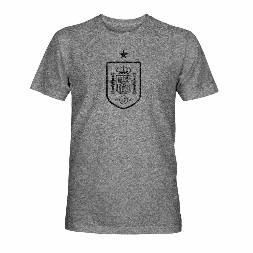 Spain National Team 1863FC Mono Badge Vintage Tri-Blend T-Shirts - Gray