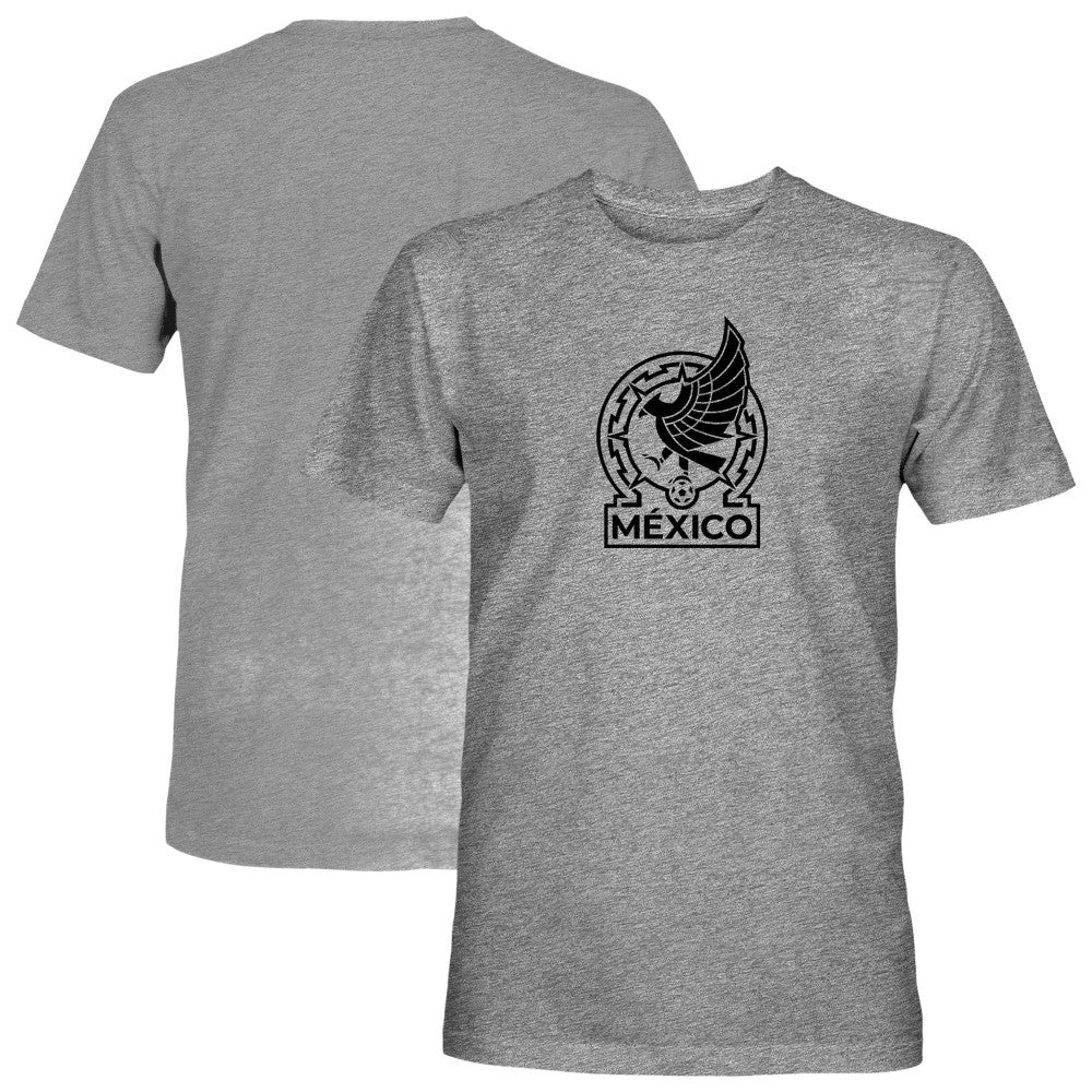 Mexico National Team 1863FC Mono Badge Vintage Tri-Blend T-Shirts - Gray