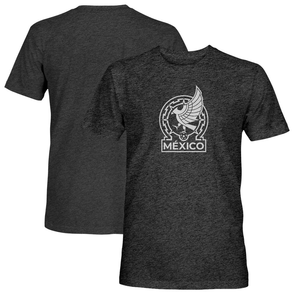 Mexico National Team 1863FC Mono Badge Vintage Tri-Blend T-Shirts - Black