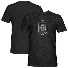 Spain National Team 1863FC Mono Badge Vintage Tri-Blend T-Shirts - Black