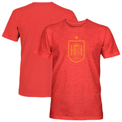 Spain National Team 1863FC Mono Badge Vintage Tri-Blend T-Shirts - Red
